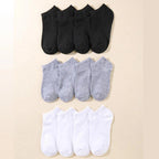 12 Pairs of Solid Color Socks