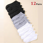 12 Pairs of Solid Color Socks