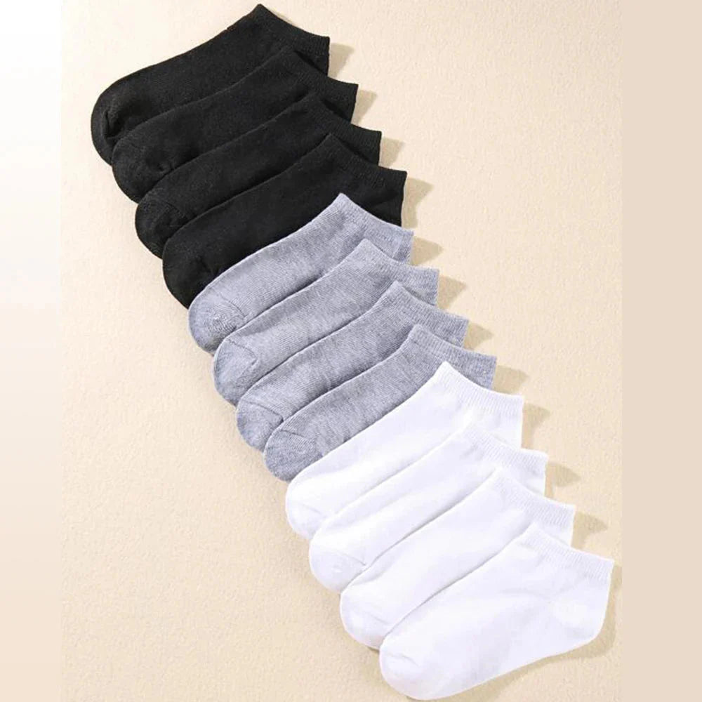 12 Pairs of Solid Color Socks
