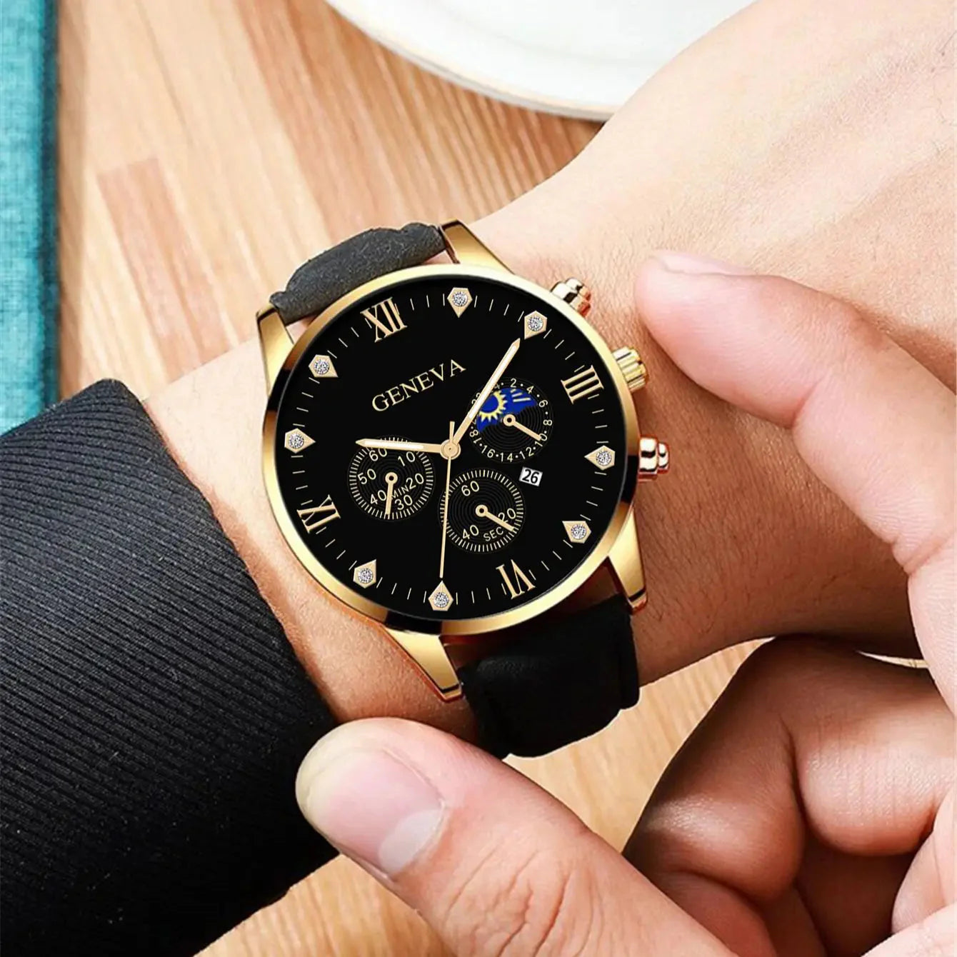 2PCS Men'sFashion Classic Quartz