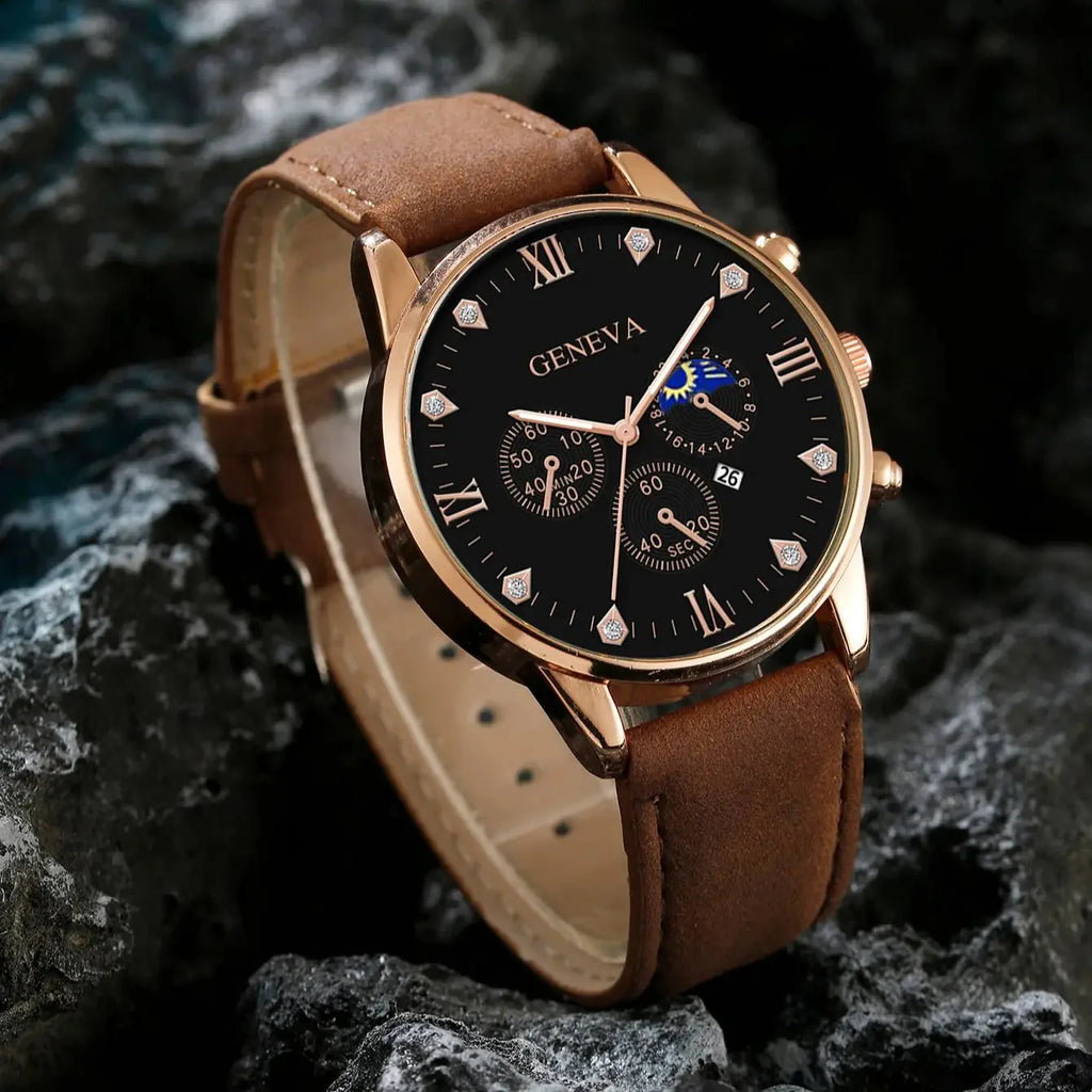 2PCS Men'sFashion Classic Quartz
