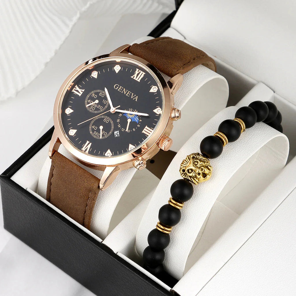 2PCS Men'sFashion Classic Quartz