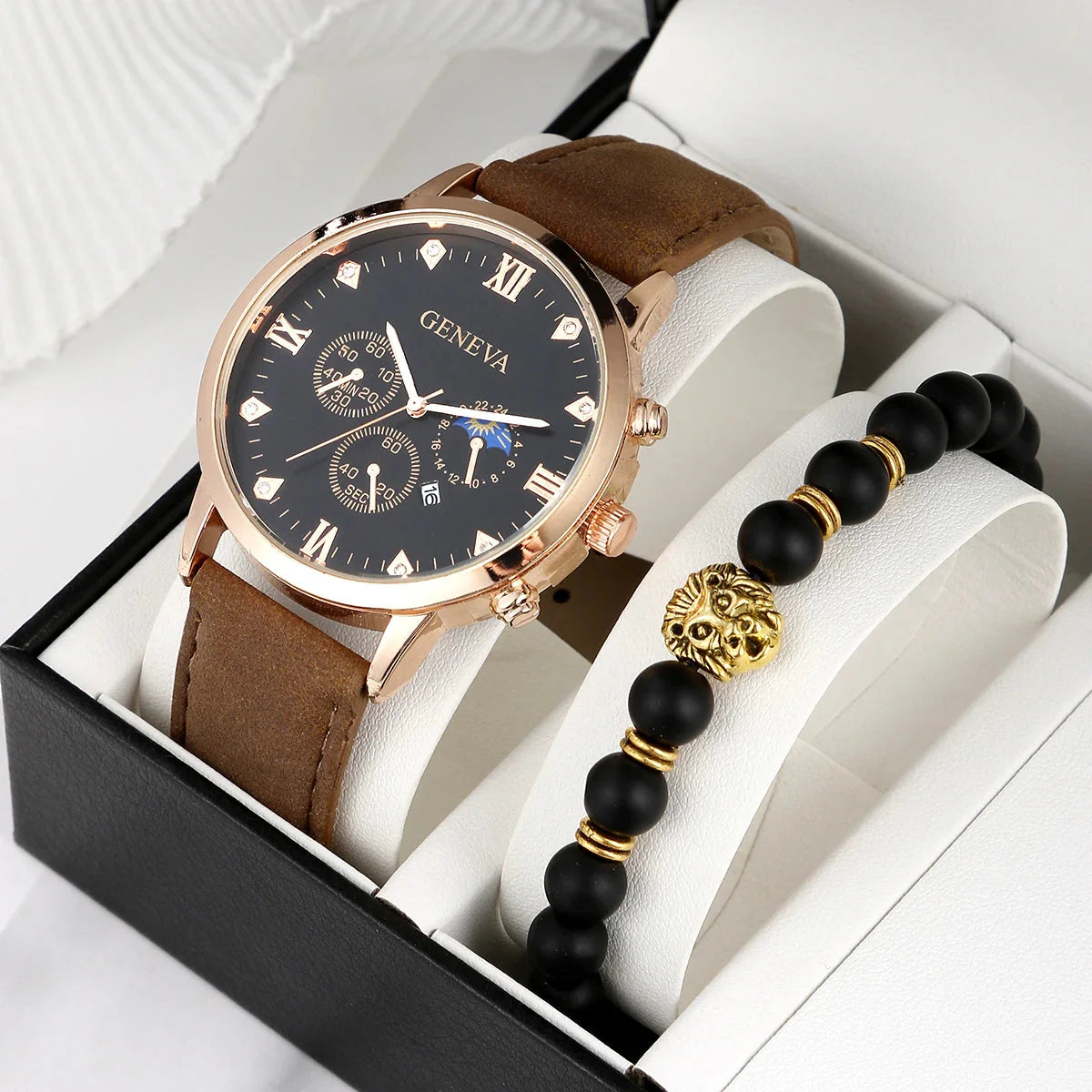 2PCS Men'sFashion Classic Quartz