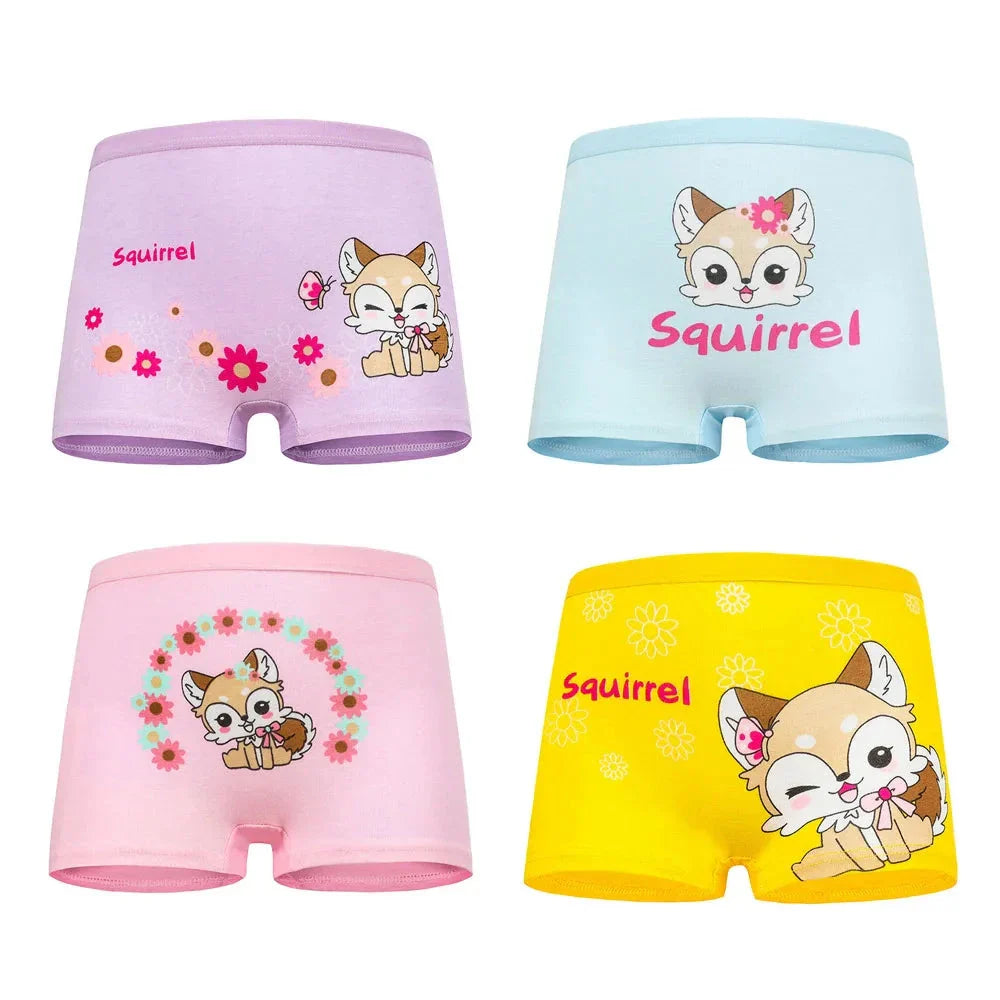 4-Pack Cute Critters Girls' Underwear