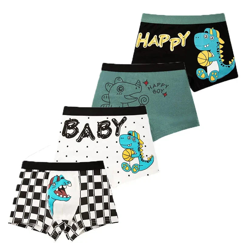 4-Pack Kids' Doodle Dash Boxer Briefs