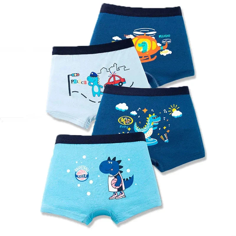 4-Pack Kids' Doodle Dash Boxer Briefs