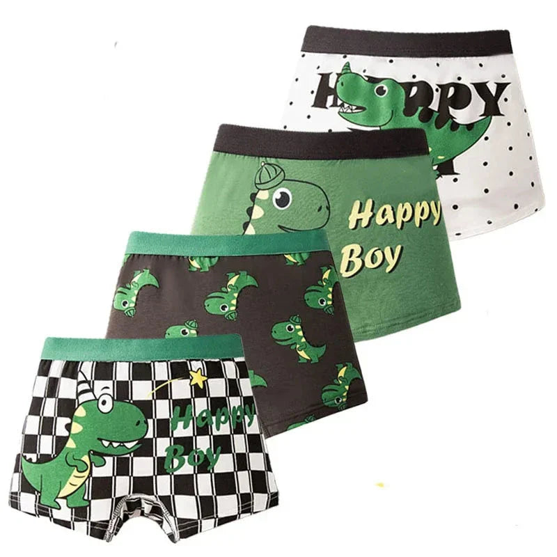 4-Pack Kids' Doodle Dash Boxer Briefs