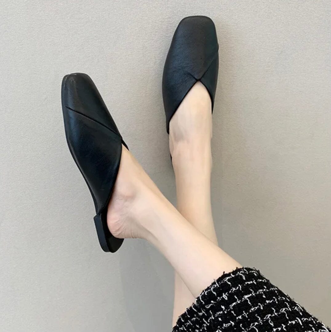 Aura Eleganza Women's Leather Mules