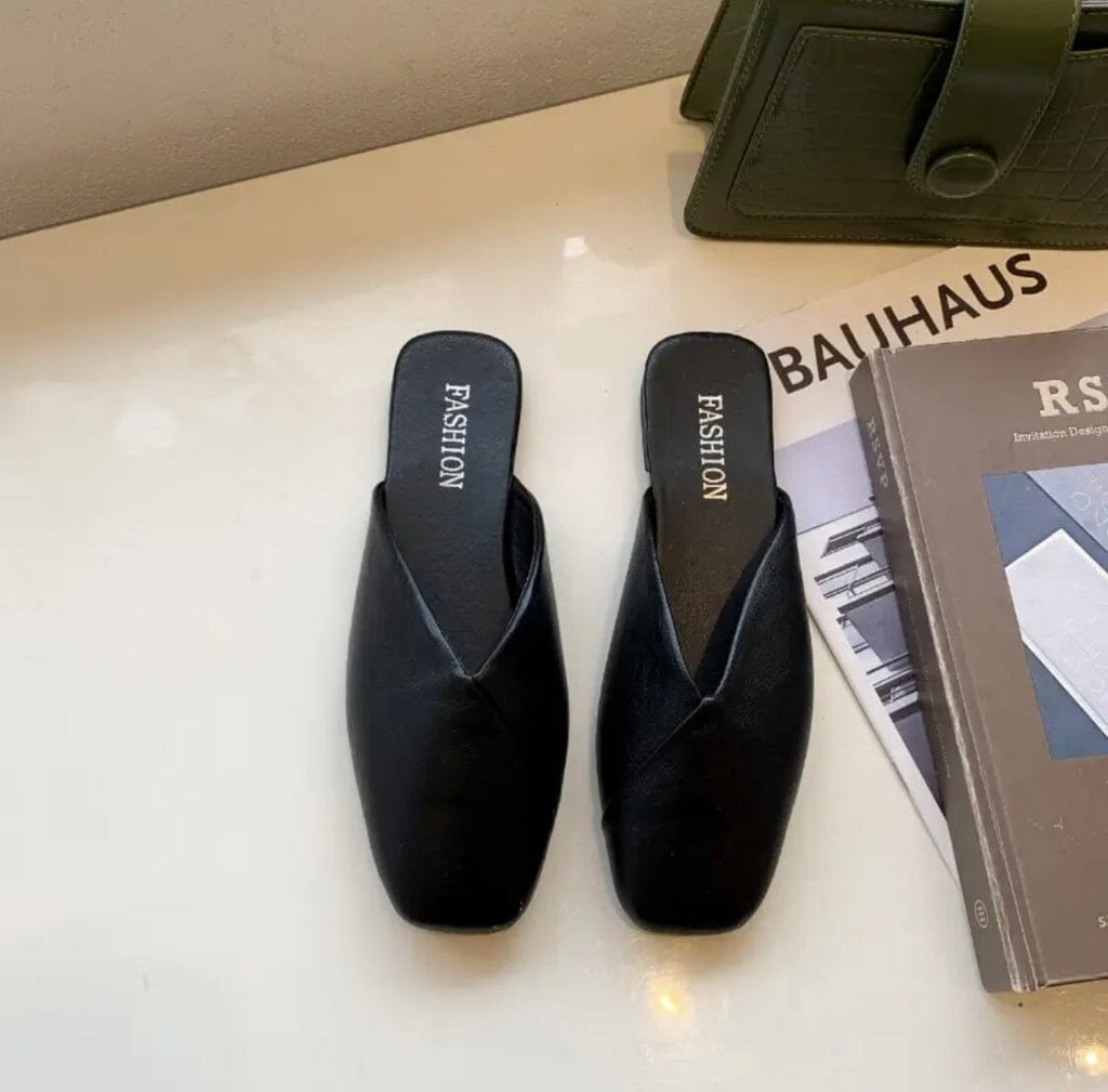 Aura Eleganza Women's Leather Mules