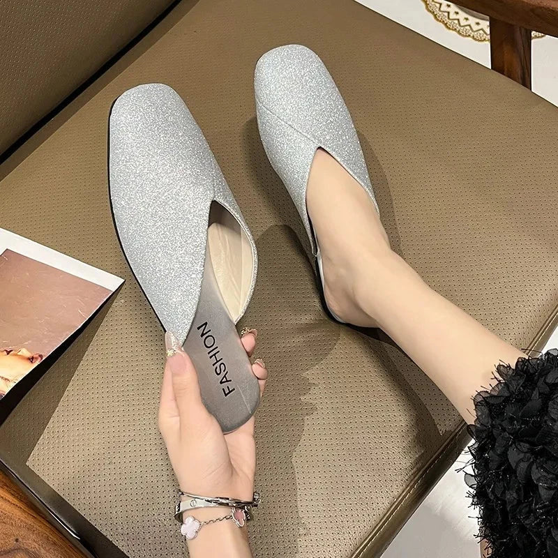 Aura Eleganza Women's Leather Mules