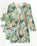 Beachwear Set - Tropicália Bikini + Beach Cover-Up