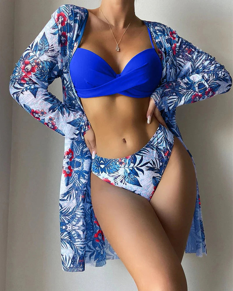 Beachwear Set - Tropicália Bikini + Beach Cover-Up