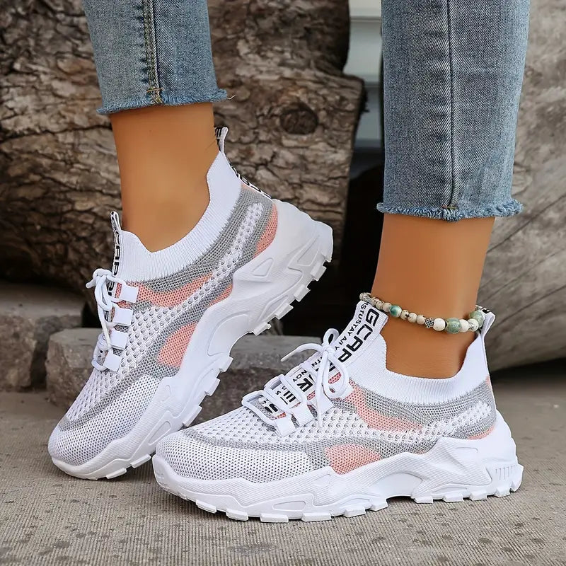 Breathable Women's Colorblock Sneakers