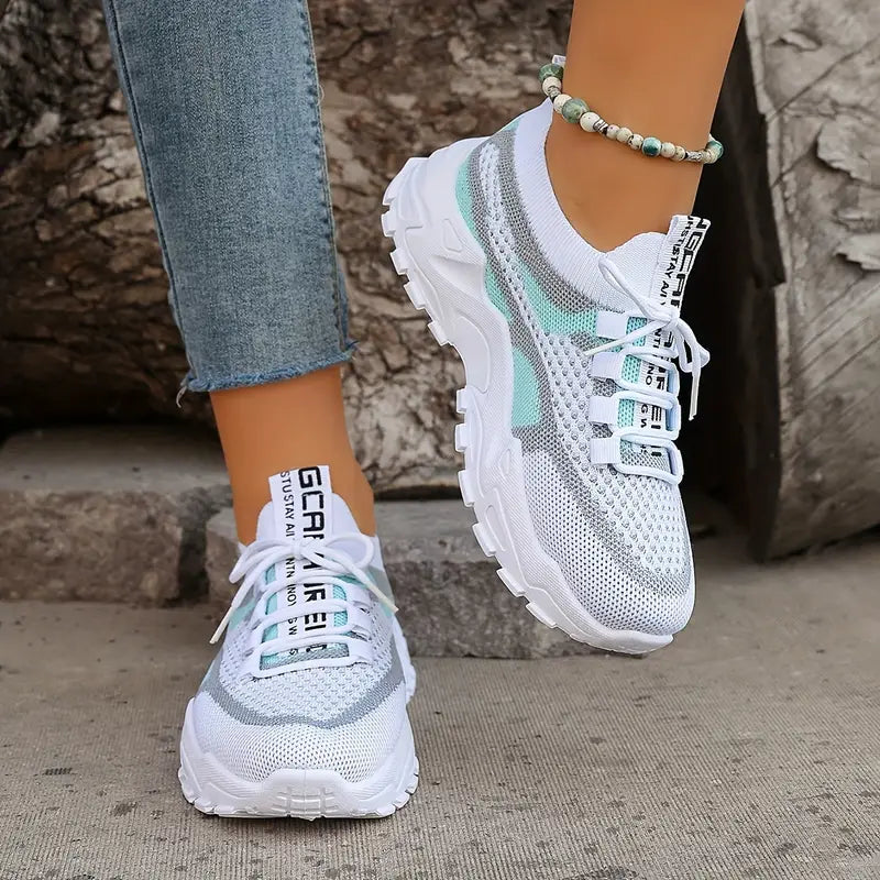 Breathable Women's Colorblock Sneakers