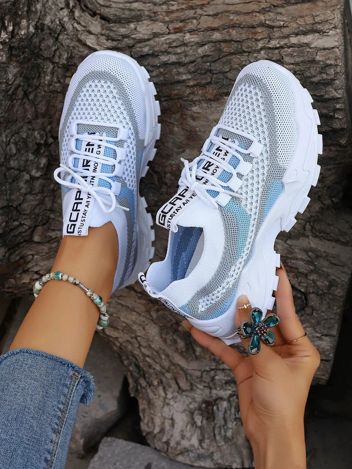 Breathable Women's Colorblock Sneakers
