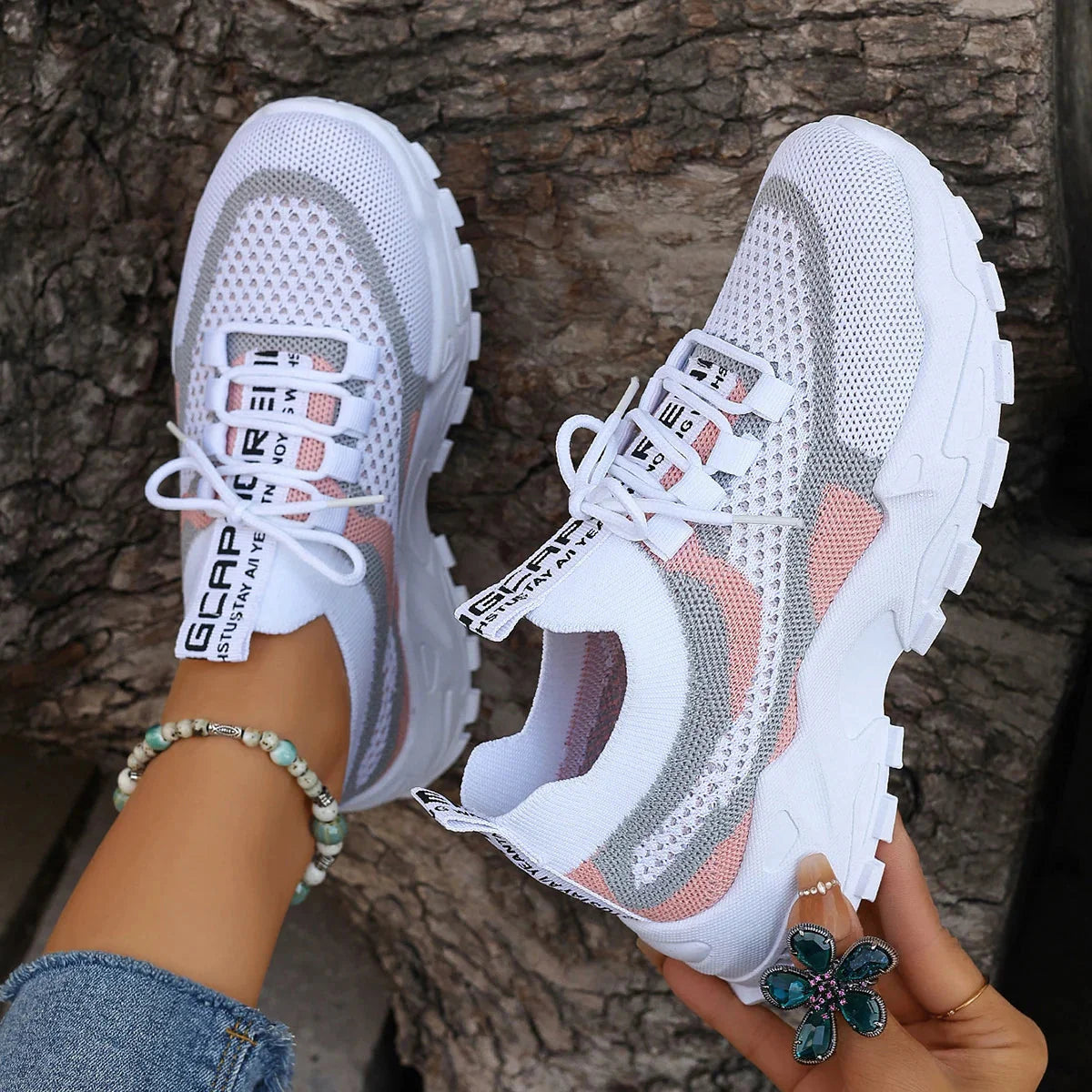 Breathable Women's Colorblock Sneakers