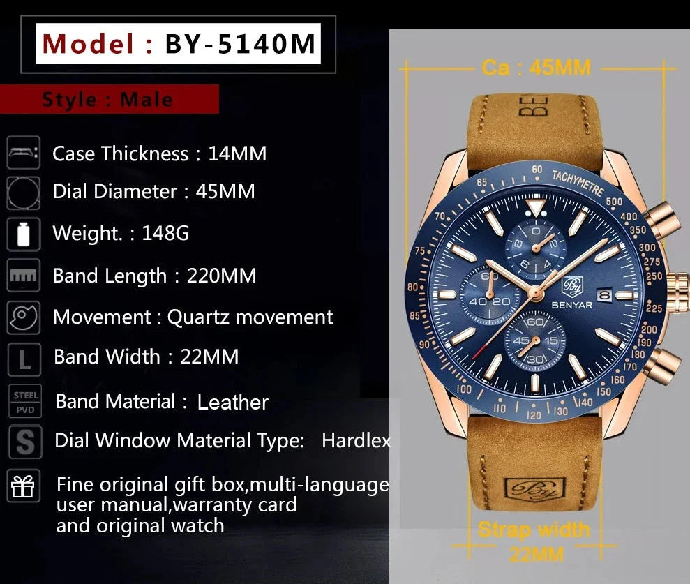 By Benyar Watch for Men