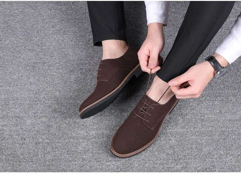 Classic Men's Leather Derby Shoes