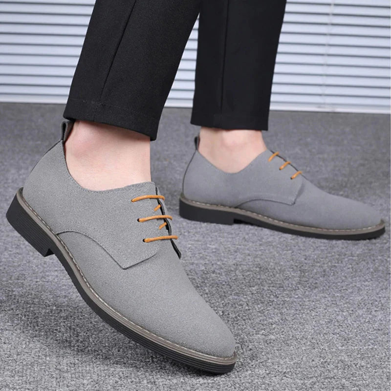 Classic Men's Leather Derby Shoes