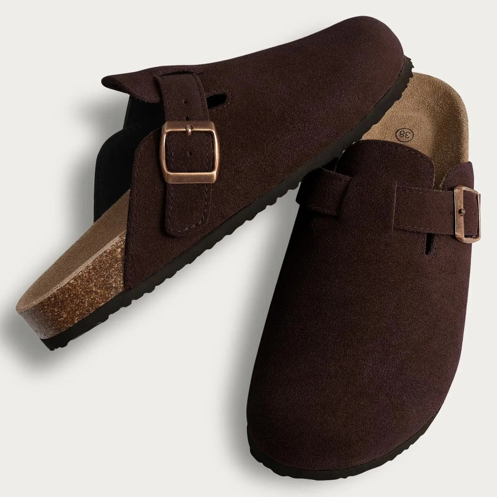 Comfort Suede and Cork Clogs
