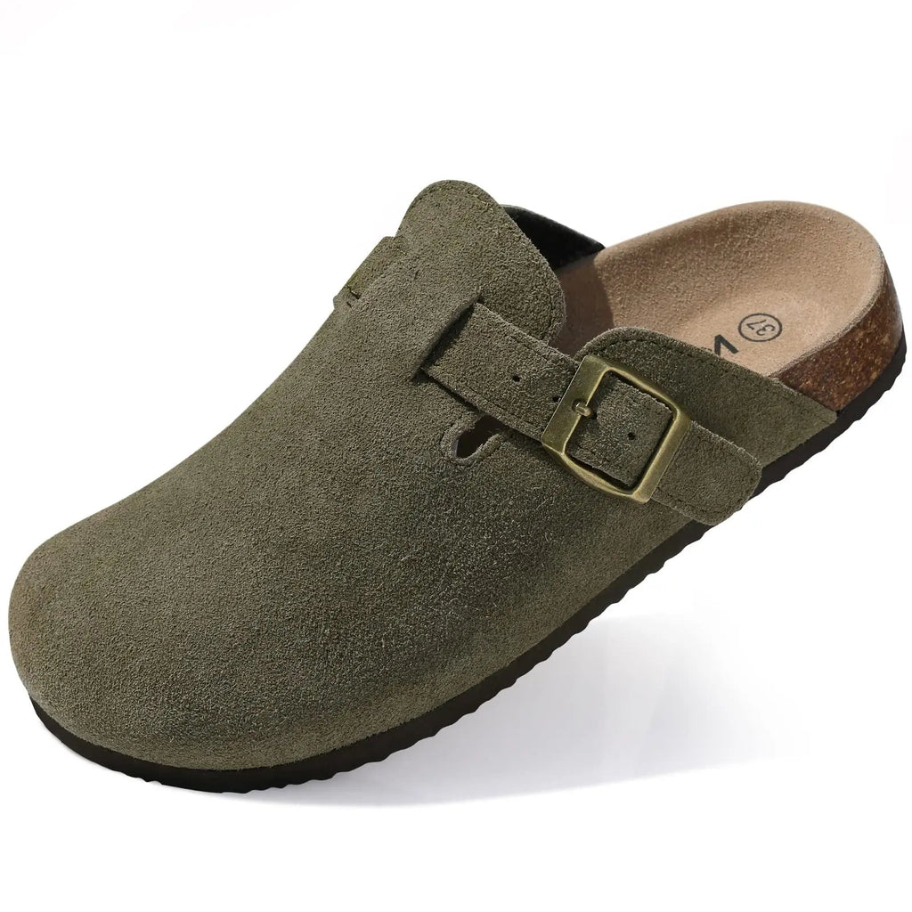 Comfort Suede and Cork Clogs