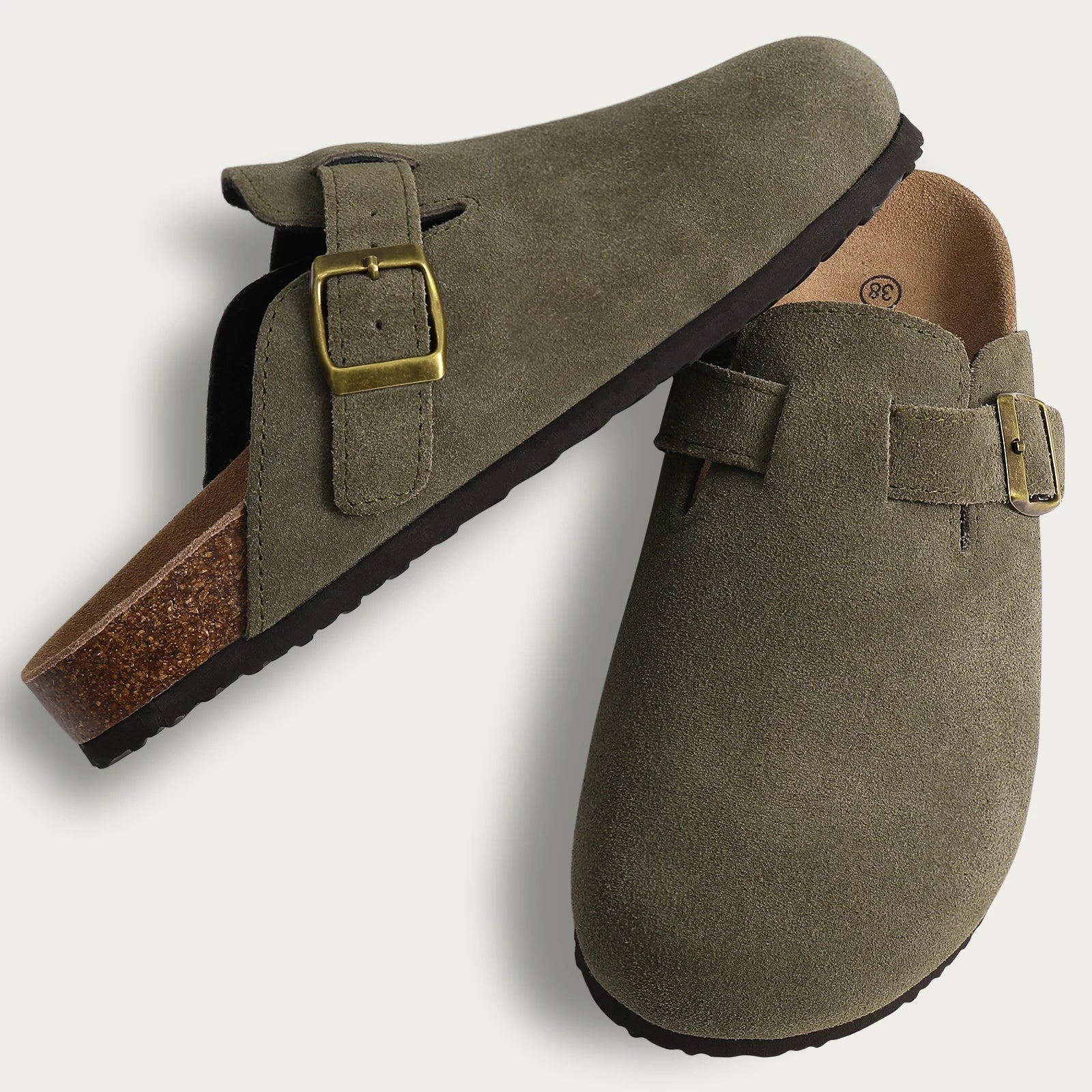 Comfort Suede and Cork Clogs
