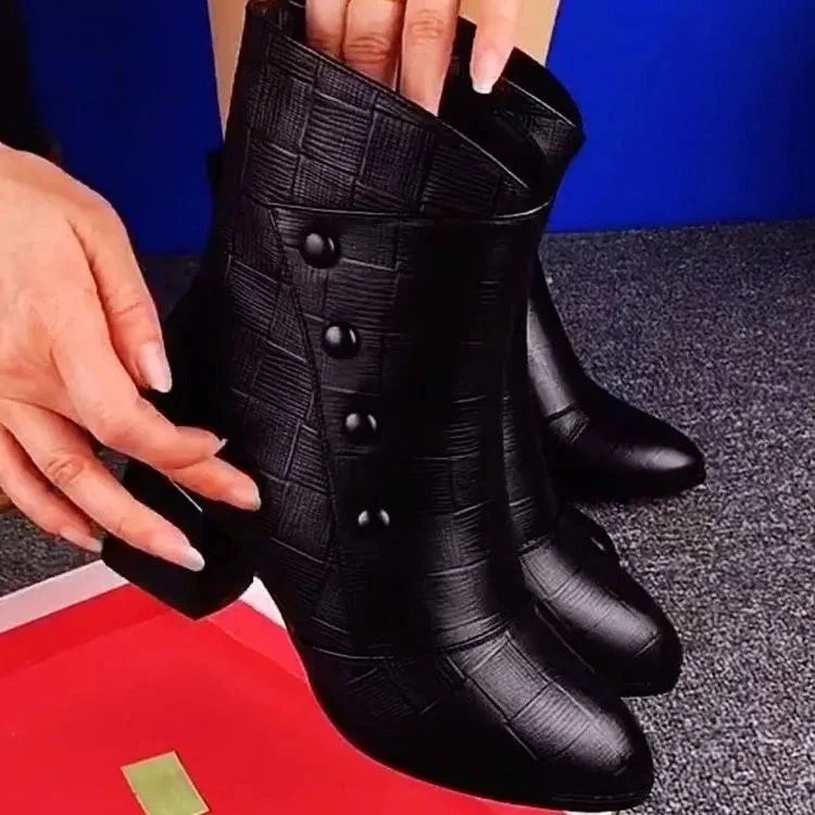 Cozy Velvet Winter Leather Boots