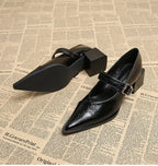 Lunara Vintage Pointed Toe Women's Leather Shoes