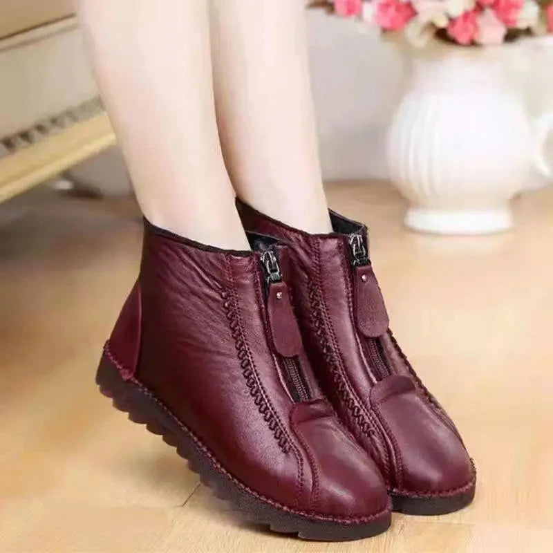 Elegant Leather Ankle Boots
