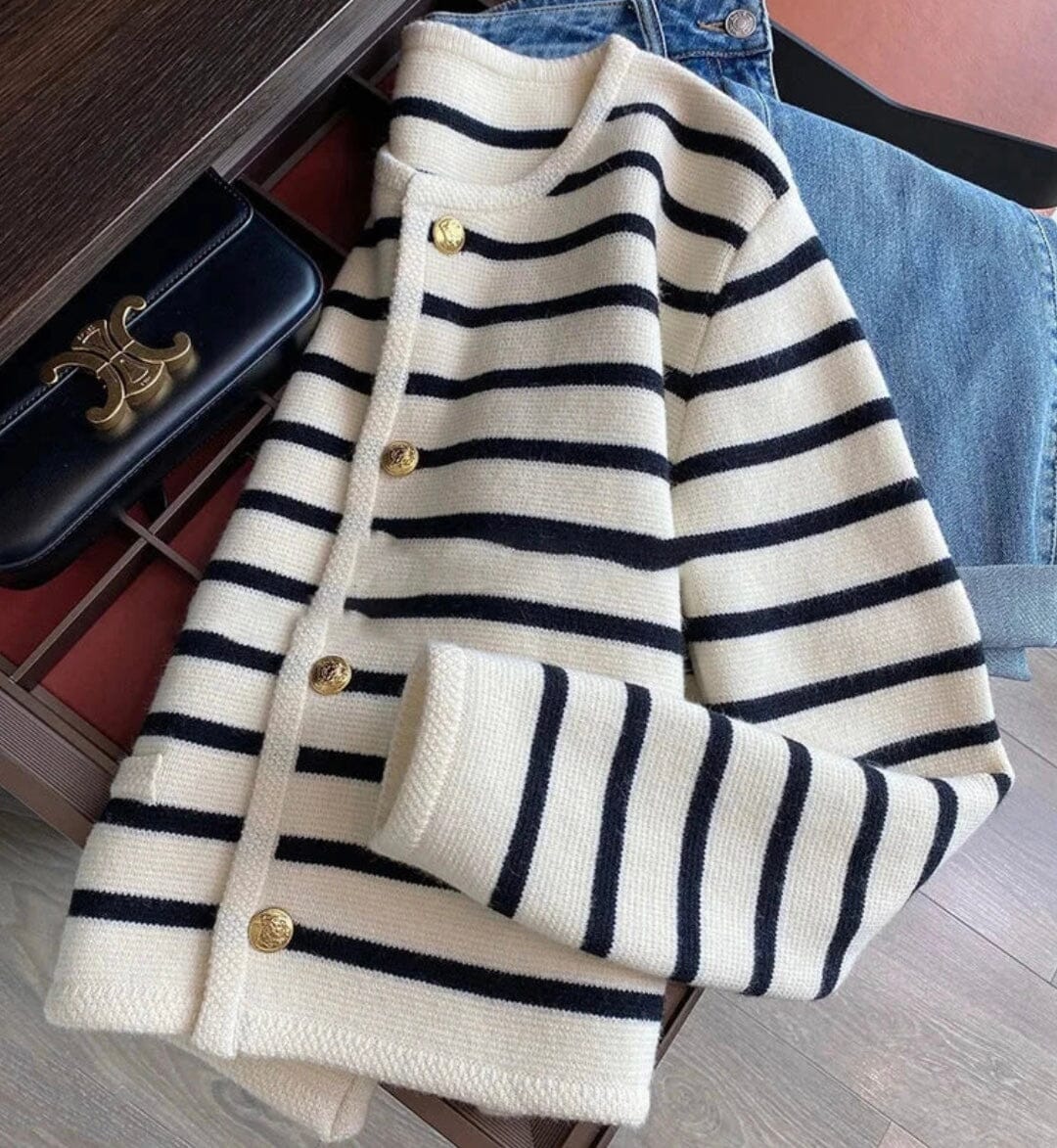 Elegant Ligne Sailor Knit cardigan