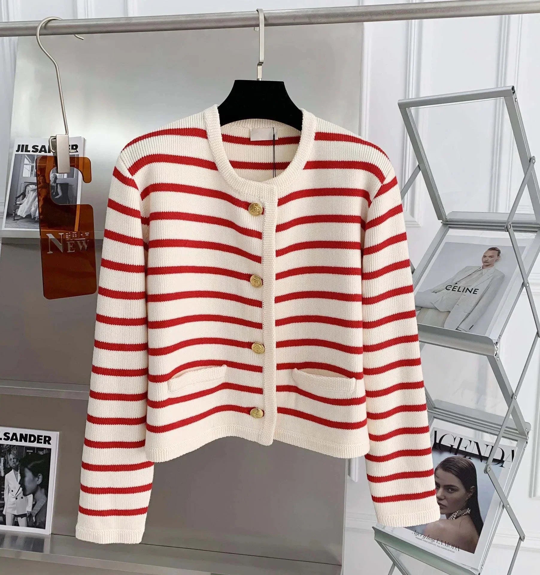 Elegant Ligne Sailor Knit cardigan