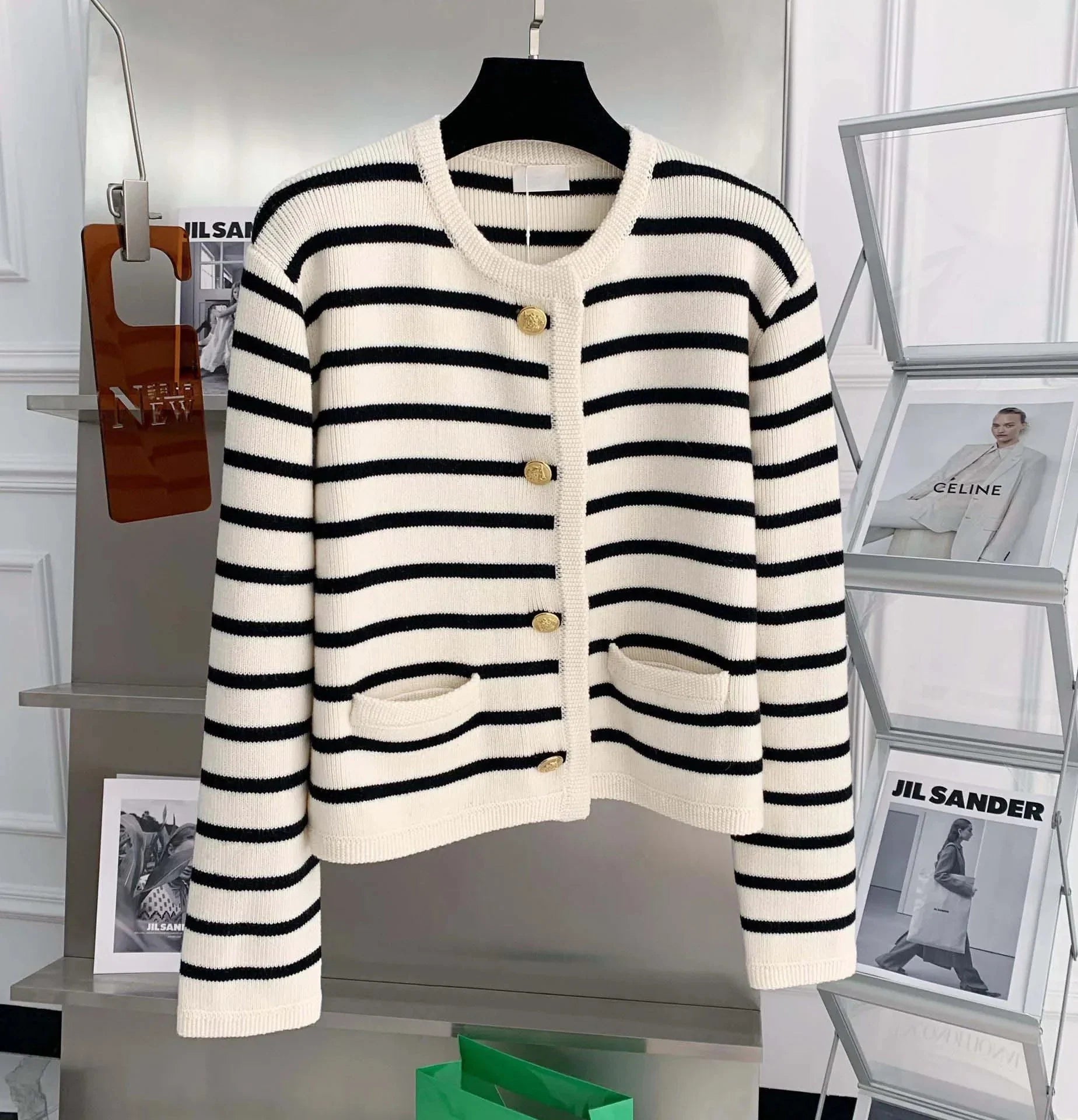 Elegant Ligne Sailor Knit cardigan