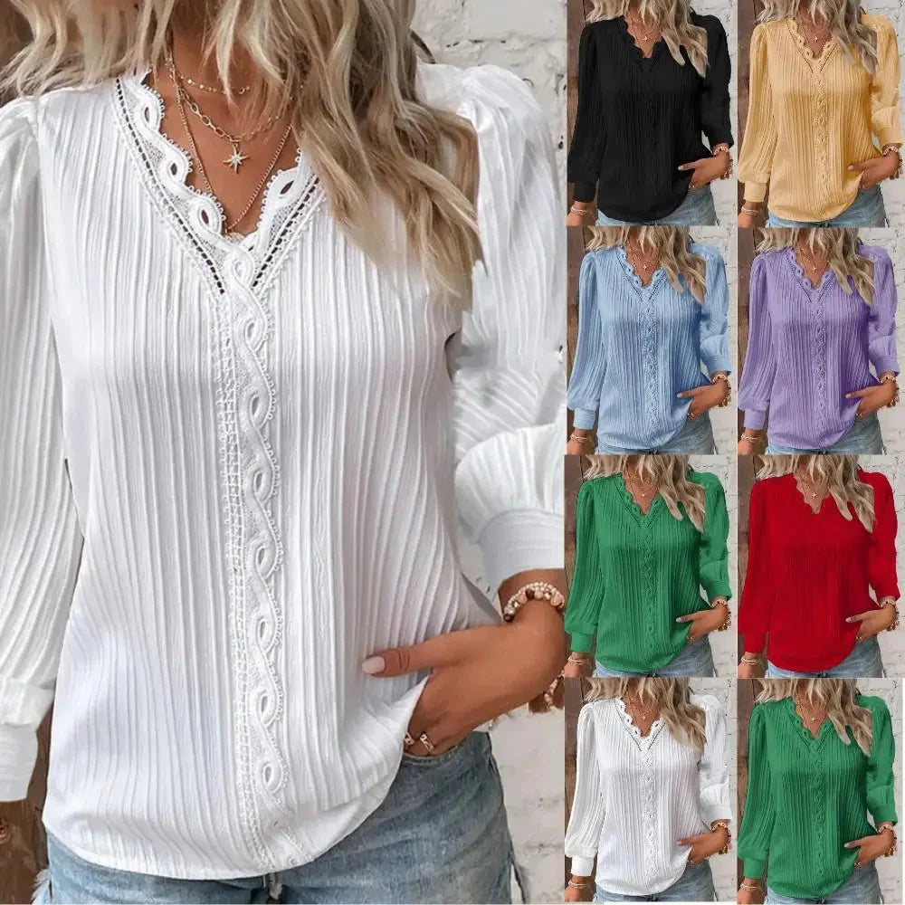 Elegant Women's V-Neck Blouse