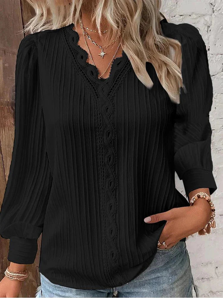 Elegant Women's V-Neck Blouse