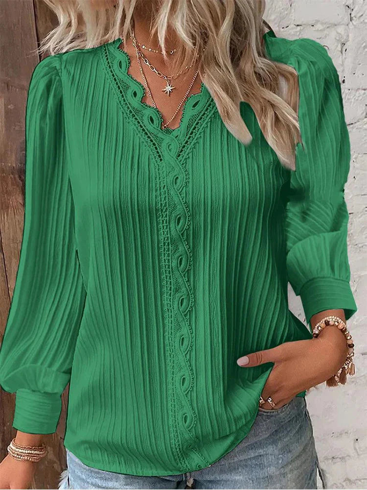 Elegant Women's V-Neck Blouse