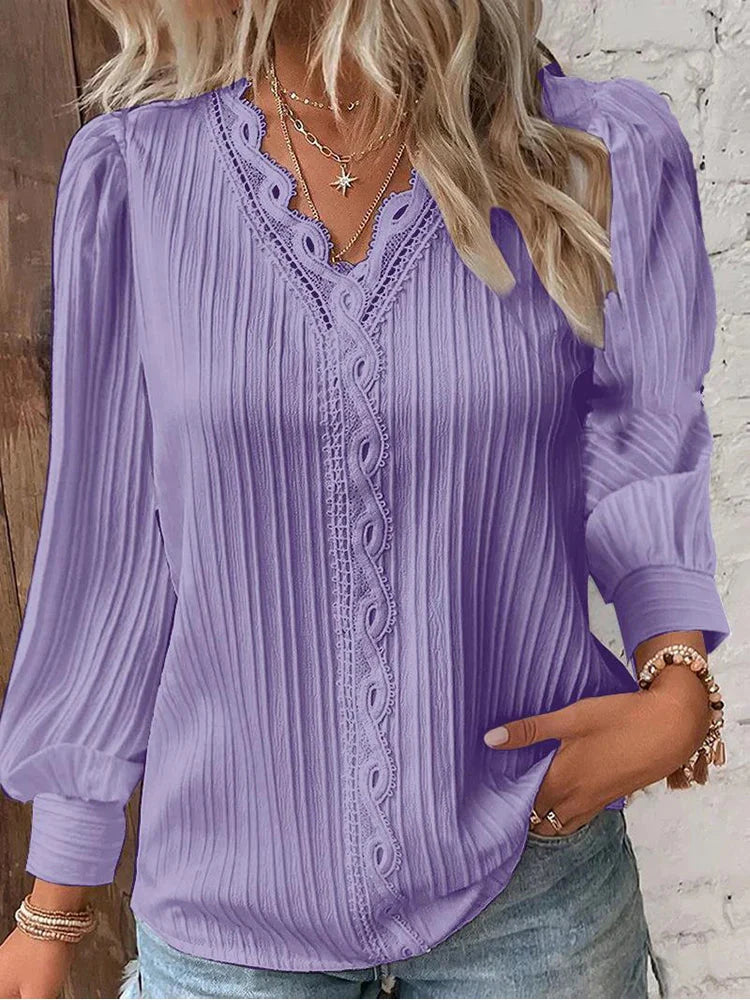 Elegant Women's V-Neck Blouse