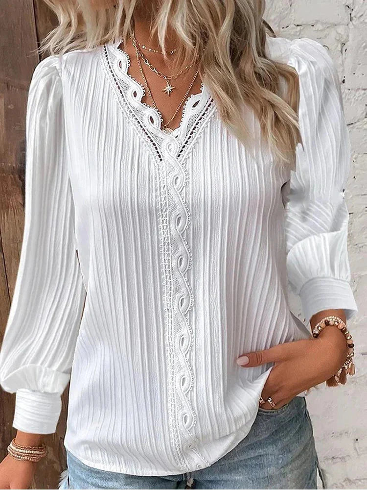 Elegant Women's V-Neck Blouse