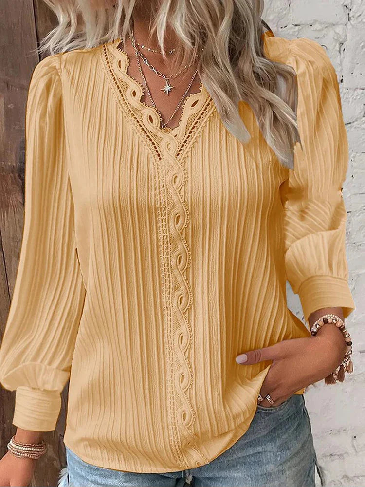 Elegant Women's V-Neck Blouse