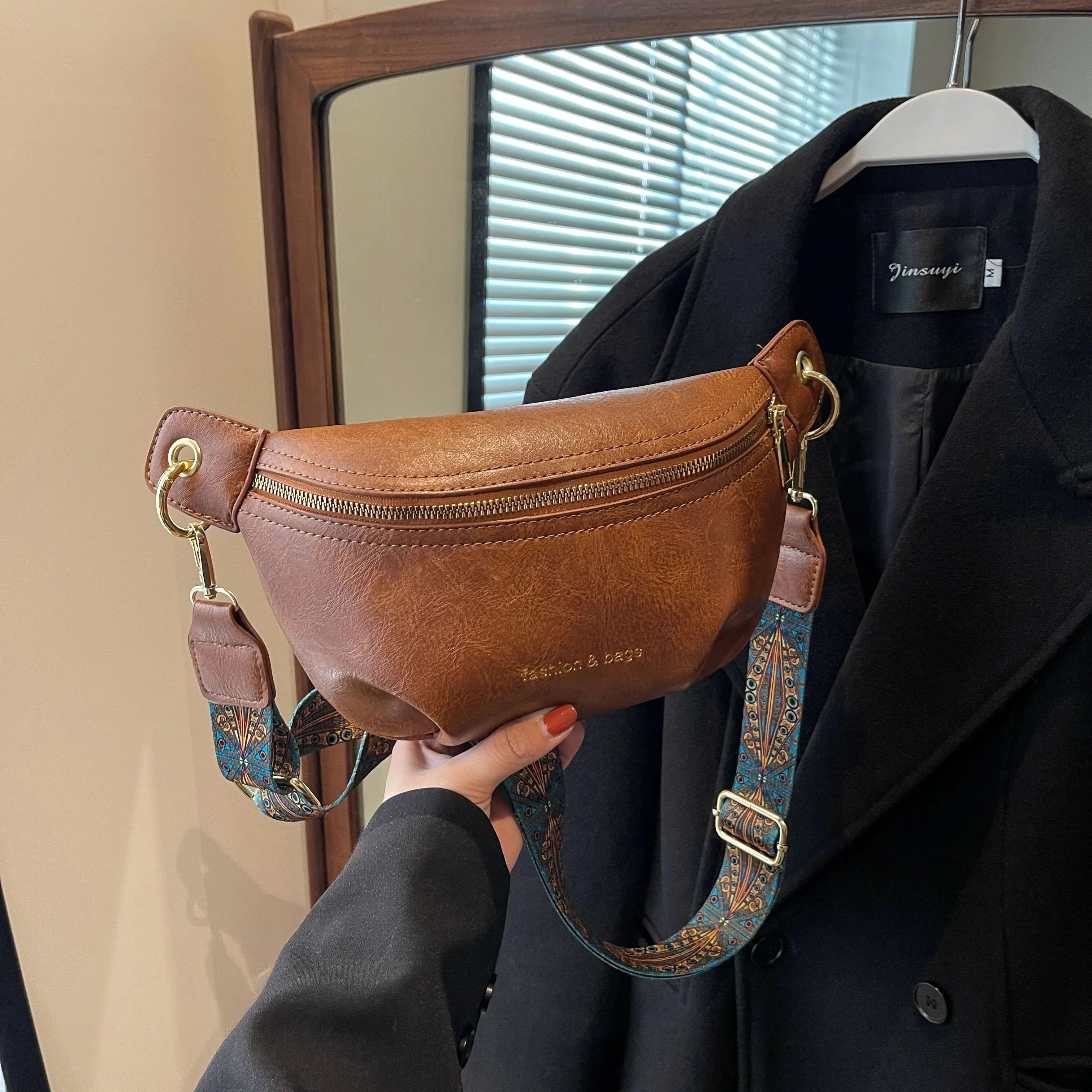 Estelle Retro Leather Crossbody Vintage Bag