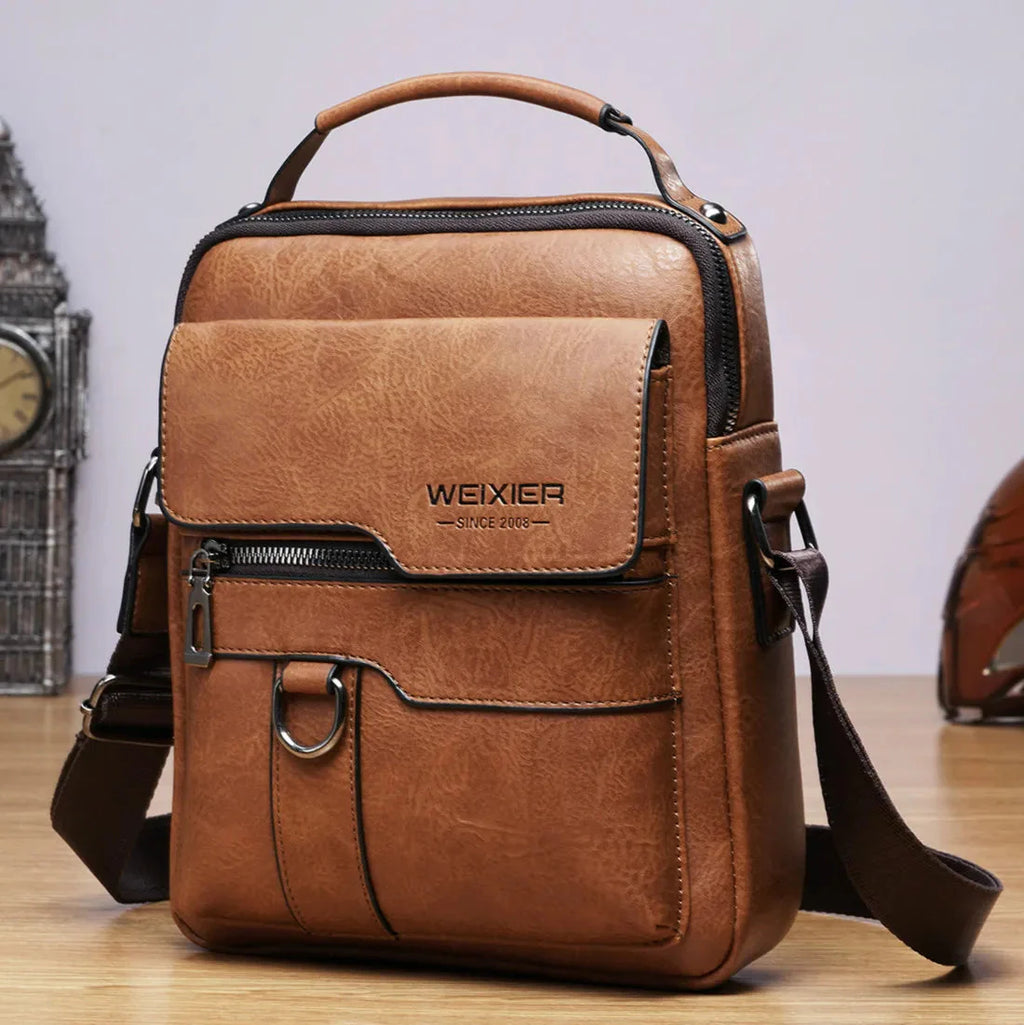 Forgeweix Men's Leather Crossbody Bag
