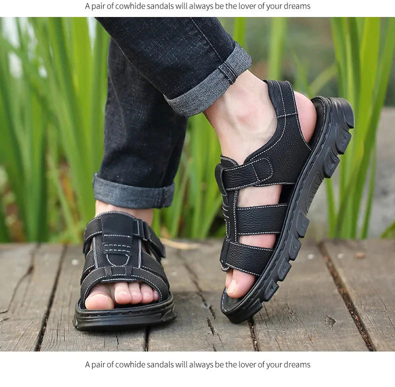 Men's Leather Sandals Comfort Max