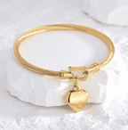 Golden-Heart 18k Gold Plated Women's Bracelets