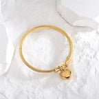 Golden-Heart 18k Gold Plated Women's Bracelets