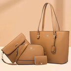 Hand and Shoulder Bags for Women Leather - 3-Piece Set