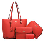 Hand and Shoulder Bags for Women Leather - 3-Piece Set