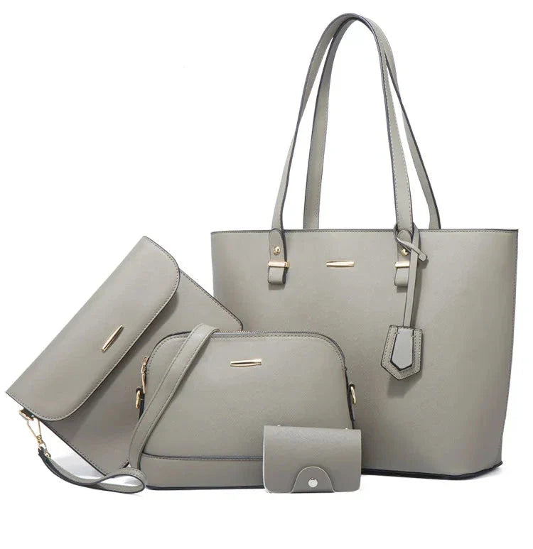 Hand and Shoulder Bags for Women Leather - 3-Piece Set