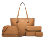 Hand and Shoulder Bags for Women Leather - 3-Piece Set