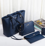 Hand and Shoulder Bags for Women Leather - 3-Piece Set