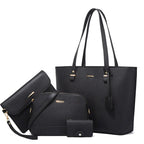 Hand and Shoulder Bags for Women Leather - 3-Piece Set