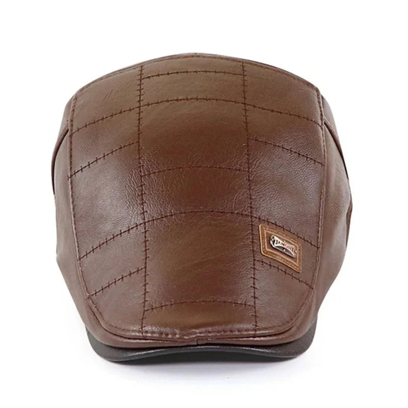 High Quality Trendy Leather Beret